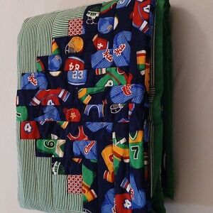 Colorful Patchwork Kids Sports Quilt